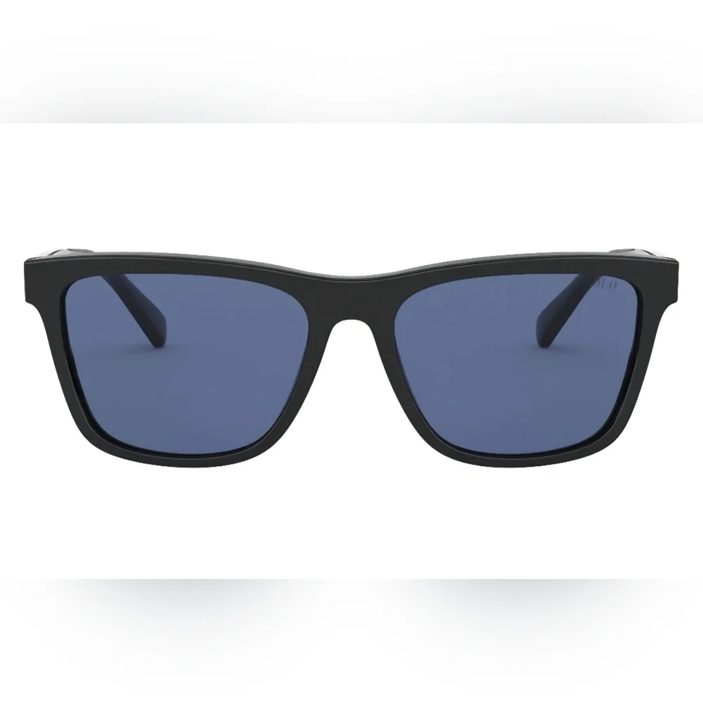 Polo Ralph Lauren Man Sunglasses PH4167 500180 56mm Black - Blue Lens (NIB) - Picture 3 of 7